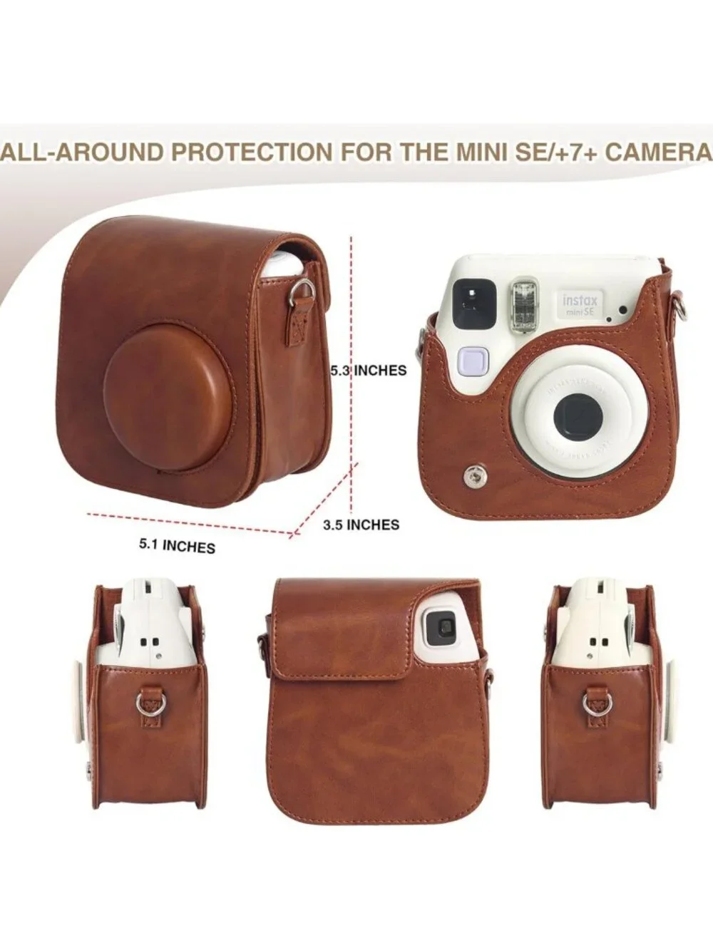 Brown Mini SE Kit for Instax Mini SE/7+ Instant Camera - Essential Accessories
